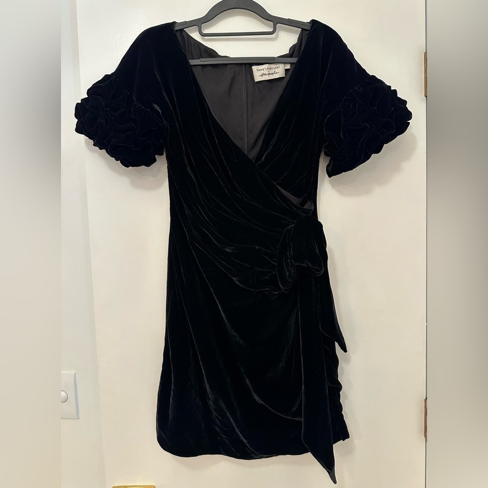 Free People Silk Blend Velvet Wrap Dress - Picture 9 of 13